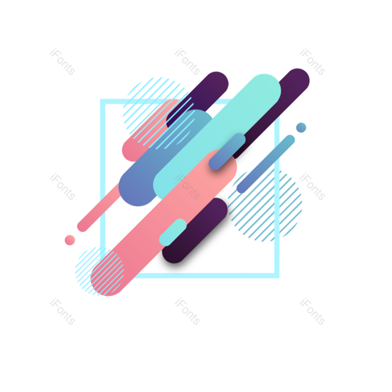 蓝色图片,动画片元素,紫色PNG,渐变色免抠素材